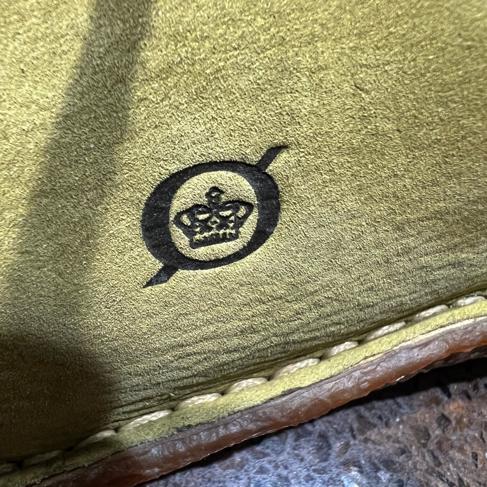 Born Oxford Women's Olive Green Suede Leather derby - Picture 6 of 8
